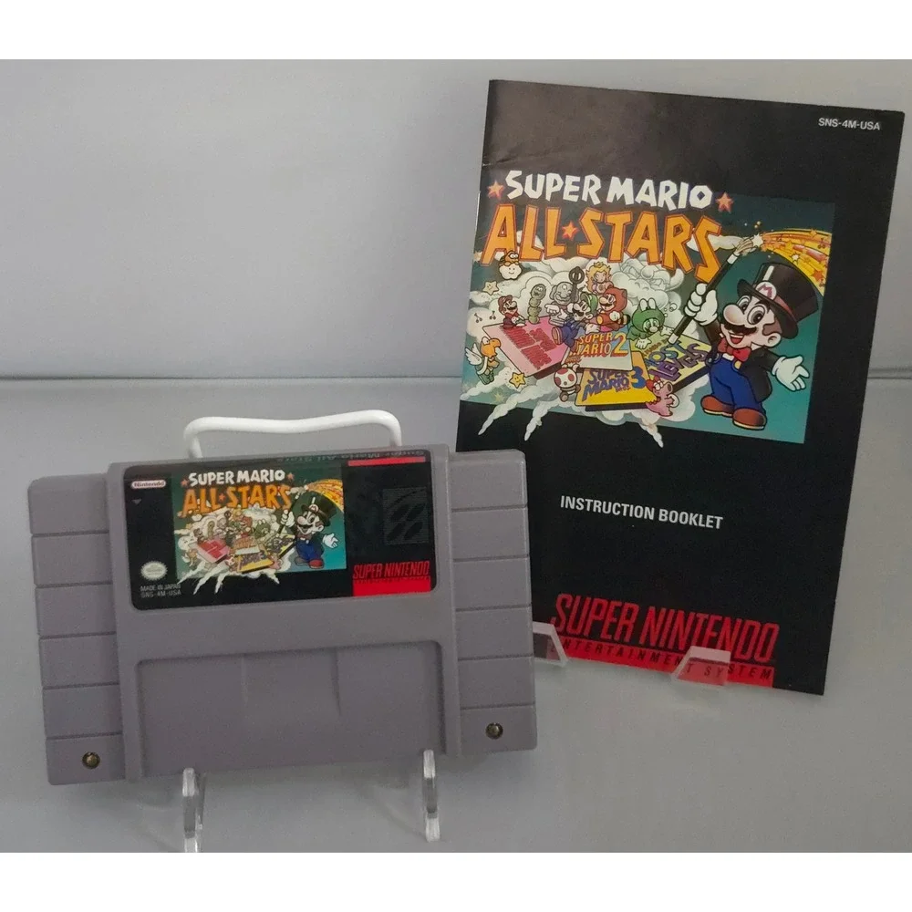 Nintendo SNS-4M-USA Super Mario All-Stars‎ SNES Game with Manual NTSC-U
